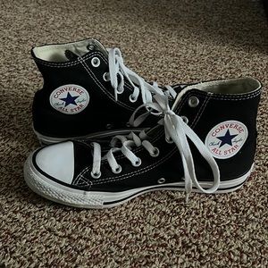 Black high top converse women’s 8